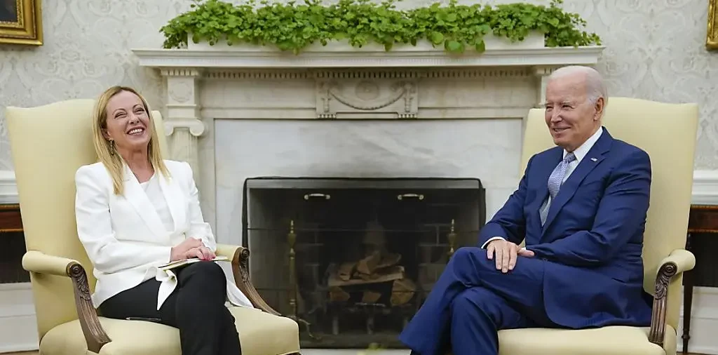 La visita di Giorgia Meloni da Joe Biden come presidente del G7